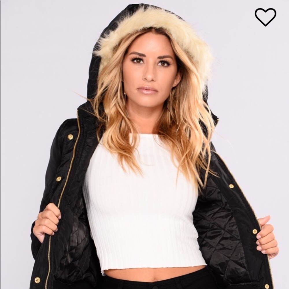 Puffy Bomber Jacket with Faux Fur Lining Hood